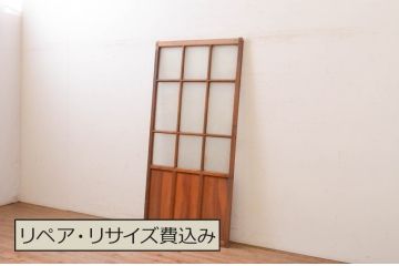 アンティーク建具　どこか懐かしい雰囲気を感じるガラス戸1枚(引き戸)(R-071004)