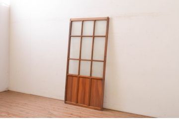 アンティーク建具　どこか懐かしい雰囲気を感じるガラス戸1枚(引き戸)(R-071004)