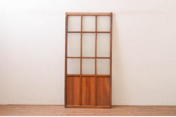 アンティーク建具　どこか懐かしい雰囲気を感じるガラス戸1枚(引き戸)(R-071004)