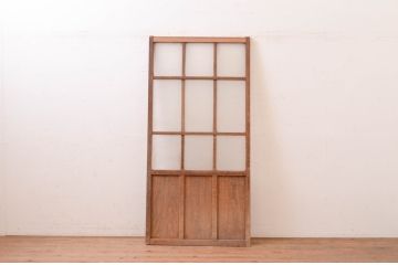 アンティーク建具　どこか懐かしい雰囲気を感じるガラス戸1枚(引き戸)(R-071004)