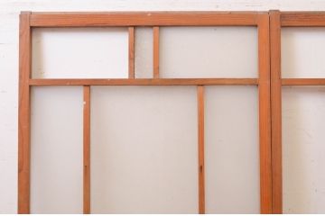 アンティーク建具　大正ロマン　ノスタルジックな雰囲気を醸し出すガラス戸2枚セット(引き戸)(R-071013)