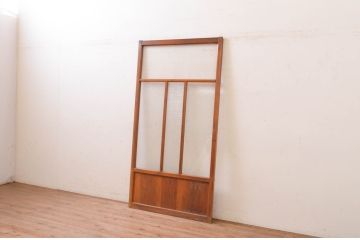 アンティーク建具　どこか懐かしい雰囲気を感じるガラス引き戸1枚(ガラス戸)(R-071014)