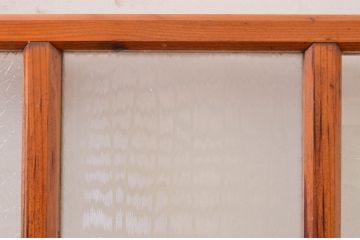 アンティーク建具　どこか懐かしい雰囲気を感じるガラス引き戸1枚(ガラス戸)(R-071014)