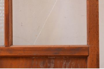 アンティーク建具　どこか懐かしい雰囲気を感じるガラス引き戸1枚(ガラス戸)(R-071014)