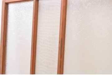 アンティーク建具　どこか懐かしい雰囲気を感じるガラス引き戸1枚(ガラス戸)(R-071015)