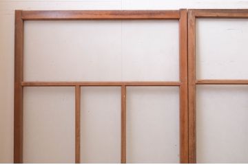 アンティーク建具　ノスタルジックな雰囲気を醸し出すガラス戸4枚セット(引き戸)(R-071016)