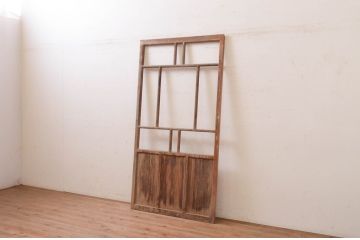 アンティーク建具　大正ロマン　懐かしい雰囲気漂う引き戸1枚(ガラス戸)(R-071017)