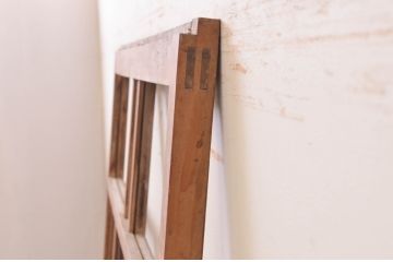 アンティーク建具　大正ロマン　懐かしい雰囲気漂う引き戸1枚(ガラス戸)(R-071017)