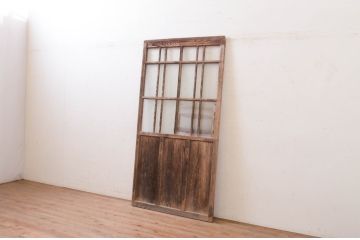 アンティーク建具　大正ロマン　どこか懐かしい雰囲気漂うガラス戸1枚(引き戸)(R-071018)