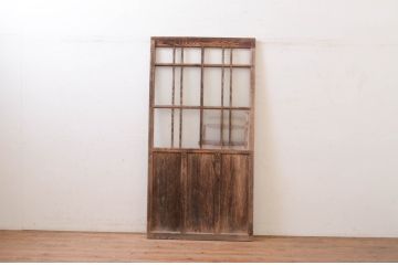 アンティーク建具　大正ロマン　どこか懐かしい雰囲気漂うガラス戸1枚(引き戸)(R-071018)