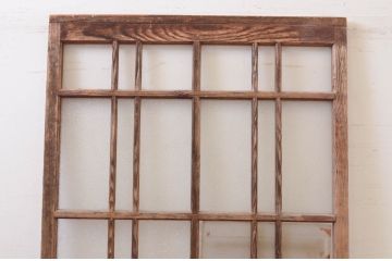 アンティーク建具　大正ロマン　どこか懐かしい雰囲気漂うガラス戸1枚(引き戸)(R-071018)