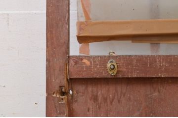 アンティーク建具　大正ロマン　どこか懐かしい雰囲気漂うガラス戸1枚(引き戸)(R-071018)