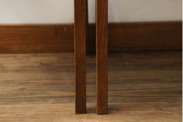 ジャパンビンテージ　チーク材　シンプルなデザインとシックな色合いが魅力的なチェア2脚セット(板座チェア、ダイニングチェア、椅子、ヴィンテージ)(R-071021)