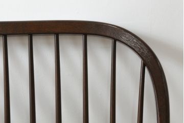 中古　美品　松本民芸家具　♯513型長ウインザーチェア　クラシカルな佇まいのウィンザーベンチ(長椅子、3人掛けベンチ、ウィンザーチェア)(定価約39万円)(R-071036)