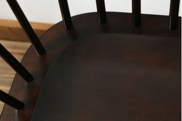 中古　美品　松本民芸家具　♯513型長ウインザーチェア　クラシカルな佇まいのウィンザーベンチ(長椅子、3人掛けベンチ、ウィンザーチェア)(定価約39万円)(R-071036)