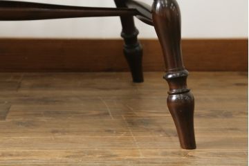 中古　美品　松本民芸家具　♯513型長ウインザーチェア　クラシカルな佇まいのウィンザーベンチ(長椅子、3人掛けベンチ、ウィンザーチェア)(定価約39万円)(R-071036)