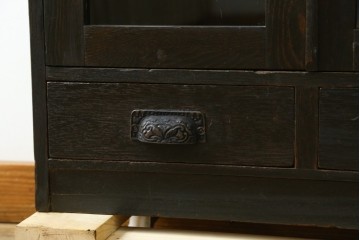 和製アンティーク　栓材　懐かしい雰囲気が魅力の小振りな本箱　(R-071041)