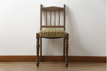和製ビンテージ　神戸洋家具　オーク材　どこか懐かしい雰囲気漂うチェア(デスクチェア、ダイニングチェア、ヴィンテージ)(R-071044)