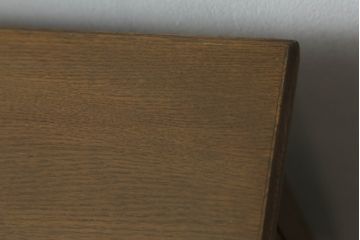 和製ビンテージ　神戸洋家具　オーク材　ノスタルジックな雰囲気漂う片袖机(ワークデスク、オフィスデスク、在宅用、在宅ワーク用、ヴィンテージ)(R-071045)