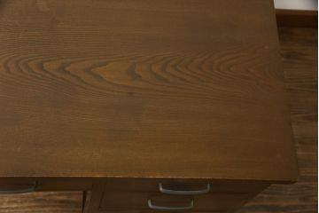 和製アンティーク　栓材　シンプルなデザインが取り入れやすい片袖机(ワークデスク、オフィスデスク、在宅用、在宅ワーク用)(R-071046)