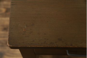 和製アンティーク　栓材　シンプルなデザインが取り入れやすい片袖机(ワークデスク、オフィスデスク、在宅用、在宅ワーク用)(R-071046)