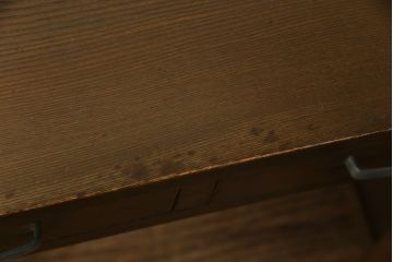 和製アンティーク　栓材　シンプルなデザインが取り入れやすい片袖机(ワークデスク、オフィスデスク、在宅用、在宅ワーク用)(R-071046)