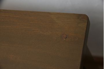 和製アンティーク　栓材　シンプルなデザインが取り入れやすい片袖机(ワークデスク、オフィスデスク、在宅用、在宅ワーク用)(R-071046)