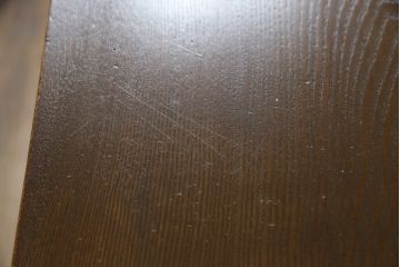 和製アンティーク　栓材　シンプルなデザインが取り入れやすい片袖机(ワークデスク、オフィスデスク、在宅用、在宅ワーク用)(R-071046)