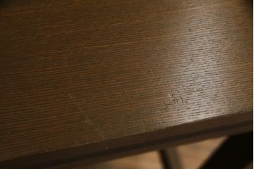 和製アンティーク　栓材　シンプルなデザインが取り入れやすい片袖机(ワークデスク、オフィスデスク、在宅用、在宅ワーク用)(R-071046)