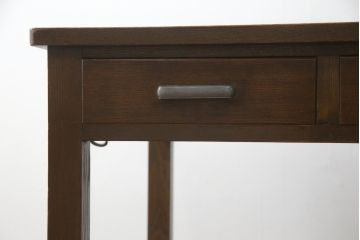 和製アンティーク　栓材　シンプルなデザインが取り入れやすい片袖机(ワークデスク、オフィスデスク、在宅用、在宅ワーク用)(R-071046)