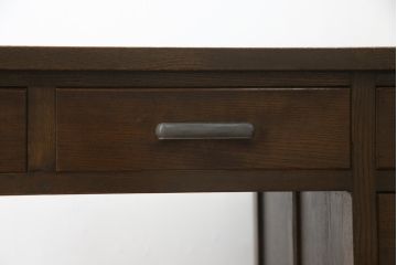 和製アンティーク　栓材　シンプルなデザインが取り入れやすい片袖机(ワークデスク、オフィスデスク、在宅用、在宅ワーク用)(R-071046)
