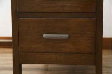 和製アンティーク　栓材　シンプルなデザインが取り入れやすい片袖机(ワークデスク、オフィスデスク、在宅用、在宅ワーク用)(R-071046)