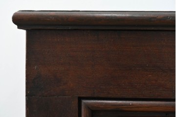 イギリスアンティーク　希少　1780年代　歴史的価値のあるオーク材コファ(ブランケットボックス、コファー、ベンチチェスト、収納箱、英国)(R-071053)