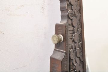 中古　軽井沢彫り　咲き誇る桜の彫刻が美しいドレッシングチェスト(ドレッサー、鏡台、引き出し、化粧台、サイドチェスト)(R-071057)