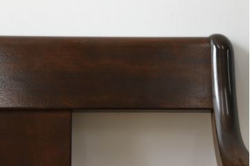 中古　美品　松本民芸家具　#77型 ラッシ座(ガマ座)の二人掛け曲肘イス(アームベンチ、ソファ、椅子)(定価約36万円)(R-071058)