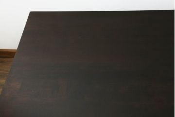 和製ビンテージ　松本民芸家具　気品と落ち着きのある佇まいが魅力のC型ダイニングテーブル(食卓、4人掛け、6人掛け、ヴィンテージ)(定価約40万円)(R-071063)