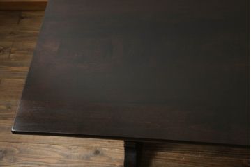 和製ビンテージ　松本民芸家具　気品と落ち着きのある佇まいが魅力のC型ダイニングテーブル(食卓、4人掛け、6人掛け、ヴィンテージ)(定価約40万円)(R-071063)