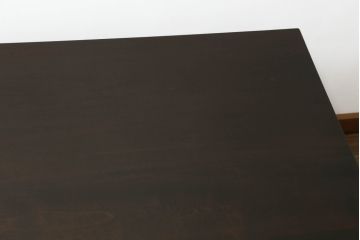 和製ビンテージ　松本民芸家具　気品と落ち着きのある佇まいが魅力のC型ダイニングテーブル(食卓、4人掛け、6人掛け、ヴィンテージ)(定価約40万円)(R-071063)