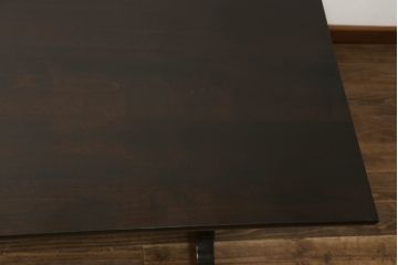 和製ビンテージ　松本民芸家具　気品と落ち着きのある佇まいが魅力のC型ダイニングテーブル(食卓、4人掛け、6人掛け、ヴィンテージ)(定価約40万円)(R-071063)