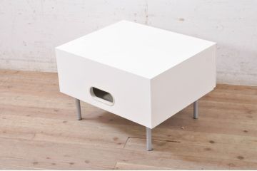 中古　オーダー製作品　シンプルなデザインが使いやすいカッシーナ風テレビボード(テレビ台、シアターボード、サイドボード、サイドキャビネット、ローボード)(製作費約18万円)(R-071064)