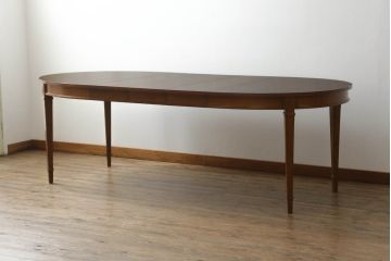 中古　DREXEL HERITAGE(ドレクセルヘリテイジ)　Triune(トライユン)　品のある佇まいが魅力のダイニングテーブル(エクステンションテーブル、食卓、4人掛け、6人掛け、8人掛け)(R-071067)