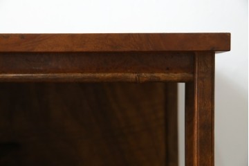 和製アンティーク　最高級!!　指物工芸家具　漆塗り　総楠(クス)材　前面玉杢　内部楠材　背面も上質な作り込みの飾り棚　(R-071070)