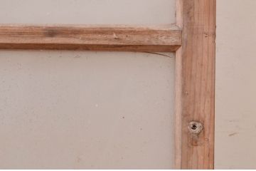 アンティーク建具　大正ロマン　どこか懐かしい雰囲気漂うガラス窓1枚(引き戸、ガラス戸)(R-071103)