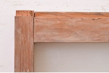 アンティーク建具　大正ロマン　どこか懐かしい雰囲気漂うガラス窓1枚(引き戸、ガラス戸)(R-071103)