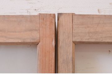 アンティーク建具　大正ロマン　どこか懐かしい雰囲気漂うガラス窓4枚セット(引き戸、ガラス戸)(R-071104)