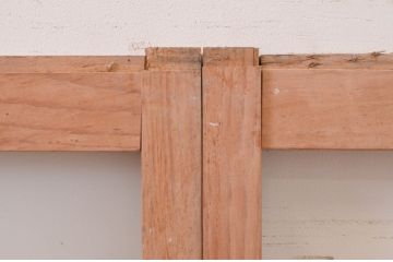 アンティーク建具　大正ロマン　どこか懐かしい雰囲気漂うガラス窓4枚セット(引き戸、ガラス戸)(R-071104)