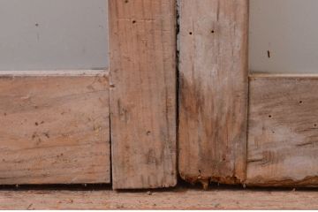 アンティーク建具　大正ロマン　どこか懐かしい雰囲気漂うガラス窓4枚セット(引き戸、ガラス戸)(R-071104)