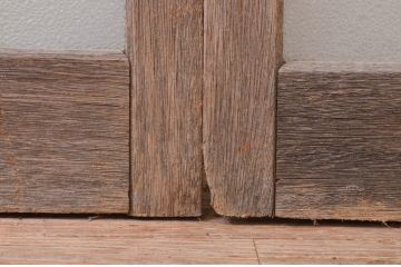 アンティーク建具　レトロな空間作りにおすすめなガラス窓2枚セット(引き戸、ガラス戸)(R-071106)