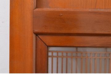 アンティーク建具　落ち着いた和の空間を演出する組子入りガラス帯戸1枚(引き戸、板戸)(R-071113)