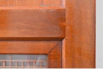 アンティーク建具　落ち着いた和の空間を演出する組子入りガラス帯戸1枚(引き戸、板戸)(R-071114)